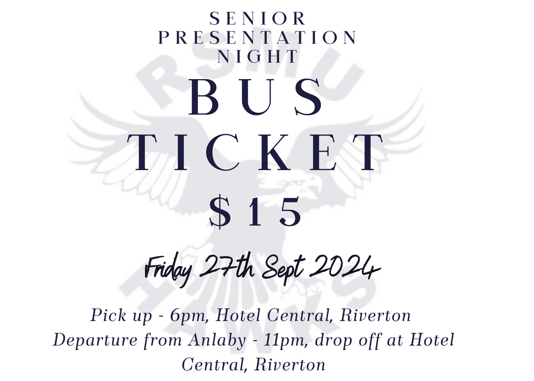 Senior Presentation Night Bus Ticket